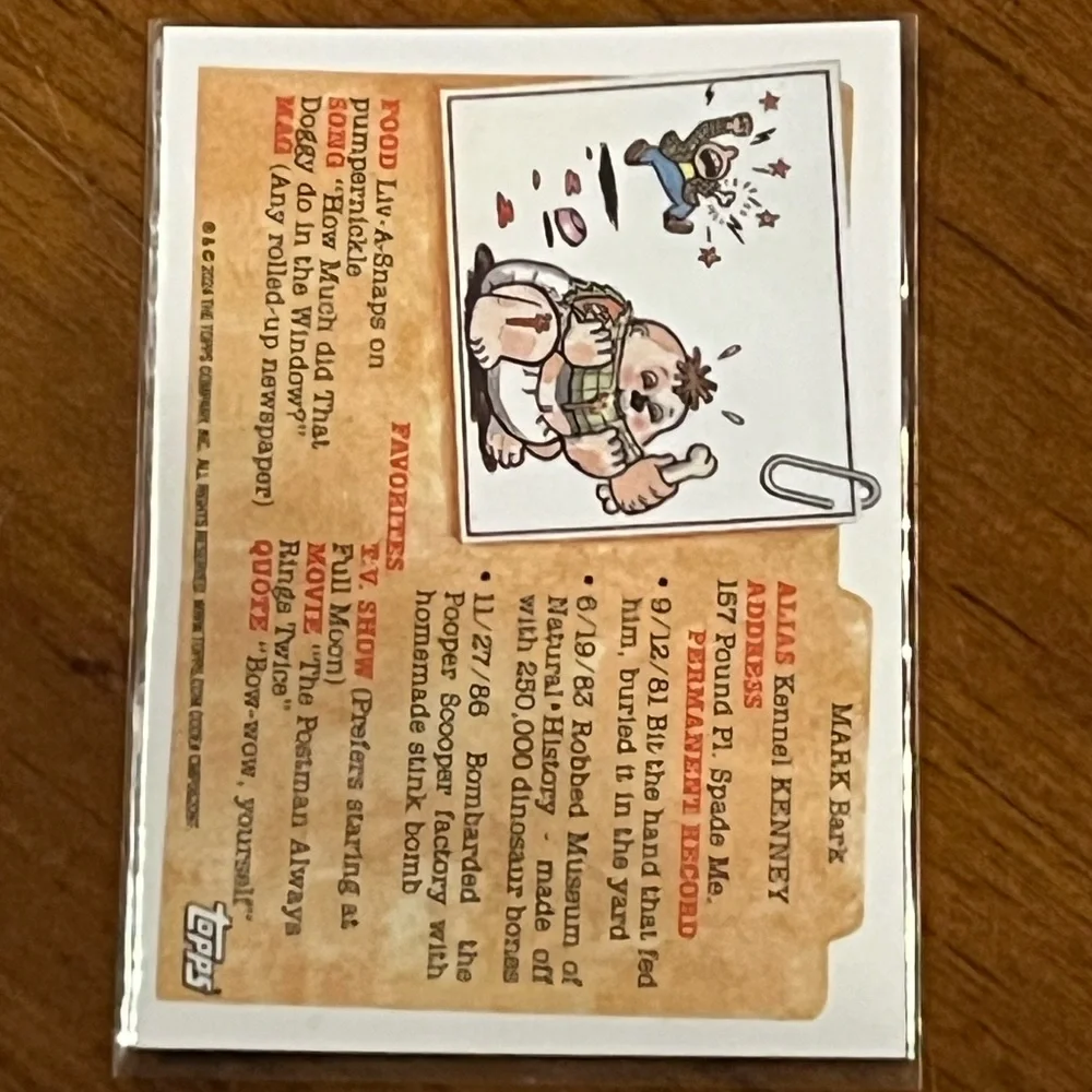 Garbage Pail Kids Chrome 2024 Series 7 Noel Bowl Sparkle Refractor 264B 221/299